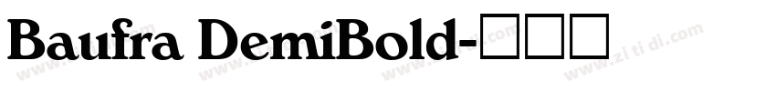 Baufra DemiBold字体转换